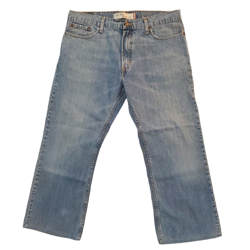 Levi's 527 36x30 (Mea 35x26.5 11" Rise) Low Rise Boot Cut Med *Hemmed* Jeans A11